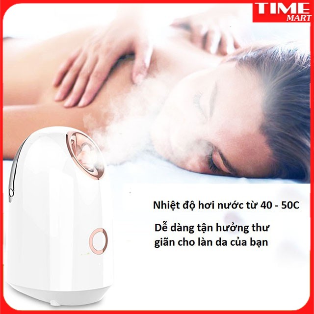 [Tặng kèm tinh dầu nguyên chất] Máy xông mặt xông nóng thảo dược chính hãng công nghệ nano cao cấp [TIME-MART]
