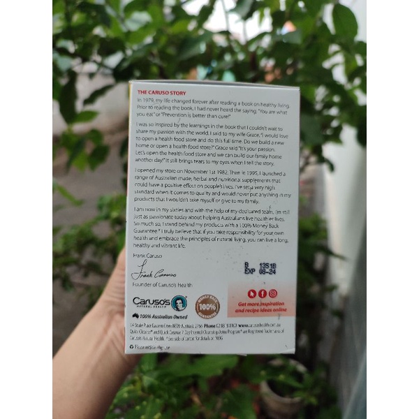 Liệu trình thải độc cơ thể 7 ngày của Úc - Carusos Quick Cleanse Internal Cleansing