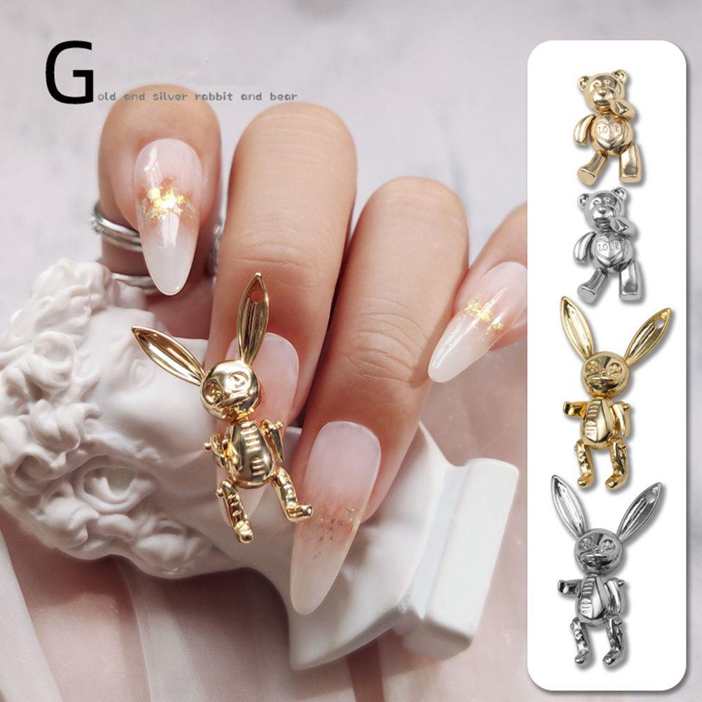Phụ Kiện Trang Trí Móng Tay Hình Đầu Lâu Thỏ Gấu Độc Đáo DIY