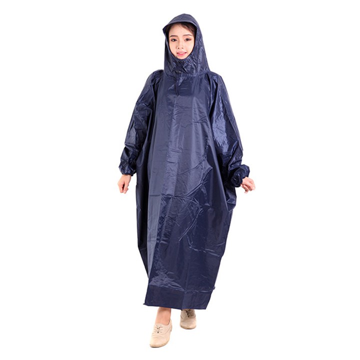 Áo Mưa Vải Dù Kín Người Siêu Bền 1 Người Áo Mưa Không Xẻ Hàng Cao Cấp dài 1m4