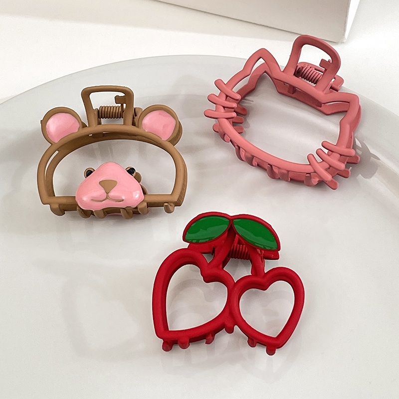 Kẹp Tóc Kim Loại Hình Gấu Hoạt Hình Dễ Thương