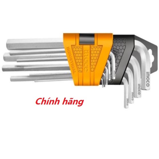 ĐỒ NGHỀ INGCO Bộ 9 chìa lục giác đầu tròn HHK12091 - HHK12092
