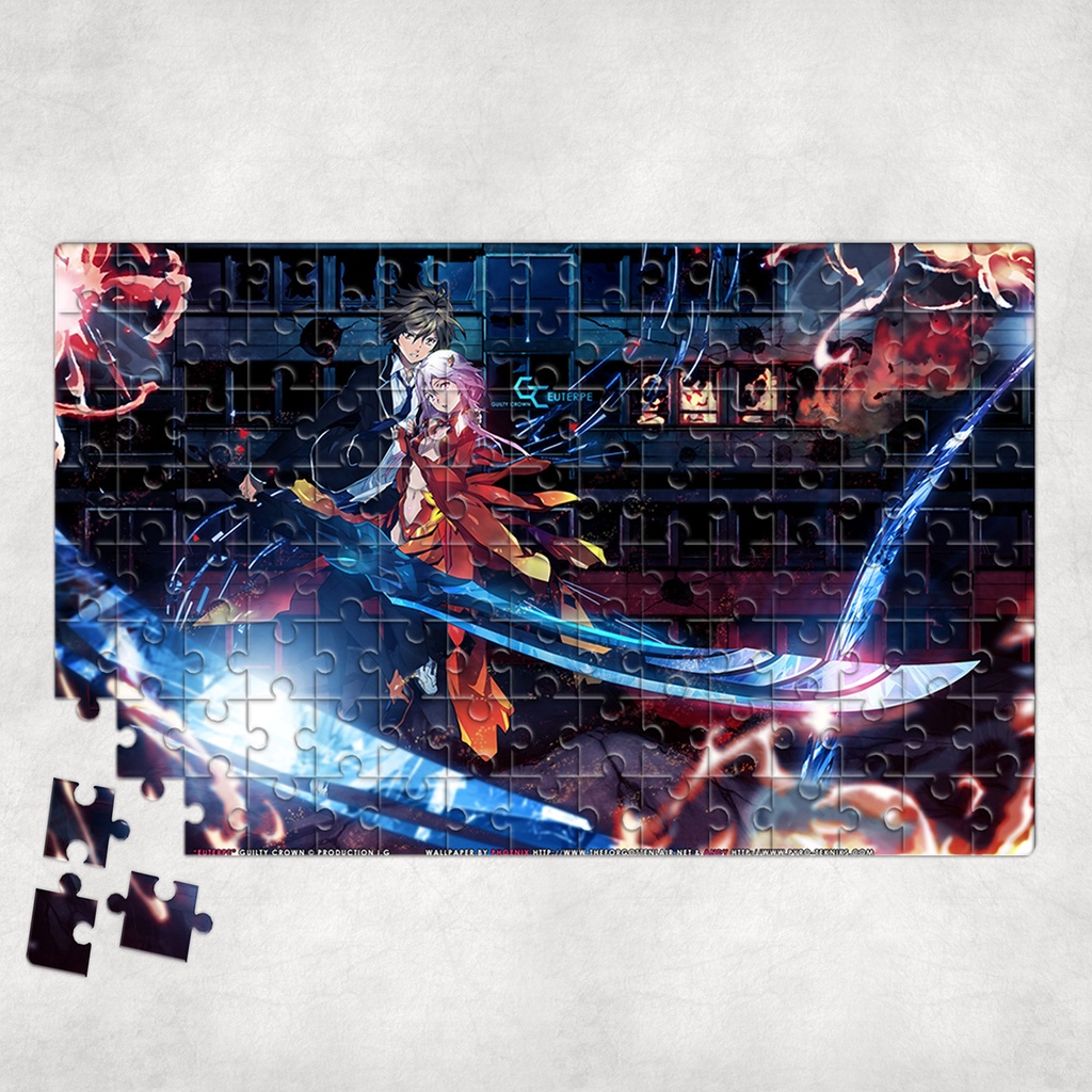 Tranh ghép hình A4, A5 Anime, xếp hình GUILTY CROWN - Mẫu 1