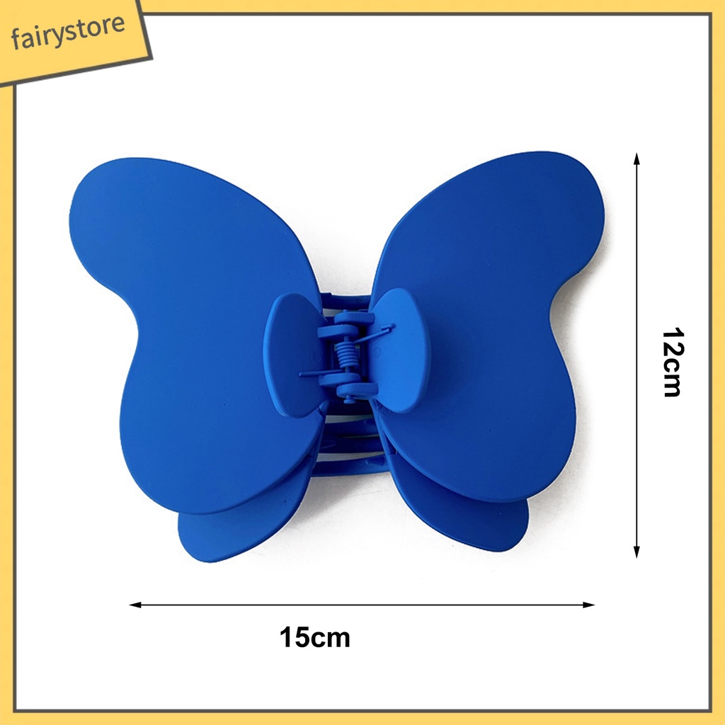 Kẹp Tóc Hai Lớp Màu Trơn Chống Nứt Nẻ Hình Bướm Dành Cho Nữ