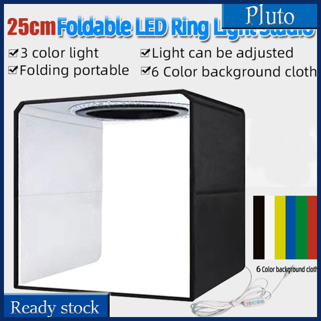 Mới Hộp Chụp Ảnh Sản Phẩm 25cm Có Đèn Led