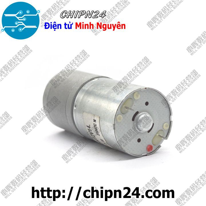 [1 CÁI] Động cơ giảm tốc GA25 370 12V 60rpm (60 vòng/phút v/ph)