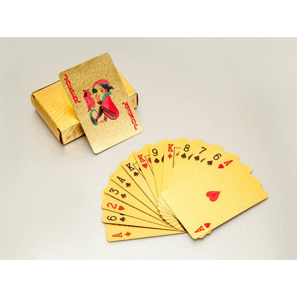 Bộ bài 52 lá mạ vàng mặt sau hình đô la, dollar cards, bài ảo thuật, chơi bài tiến lên, play cards magic, đẹp độc lạ