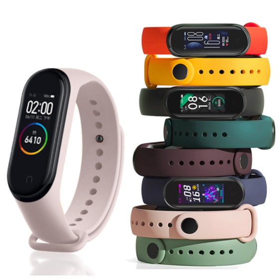 Dây đeo silicon thay thế cho vòng đeo tay thông minh Xiaomi Mi Band 3 / Mi Band 4 (đủ màu)