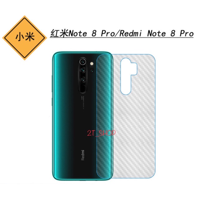 DÁN VÂN CARBON MẶT LƯNG XIAOMI REDMI NOTE 8 PRO