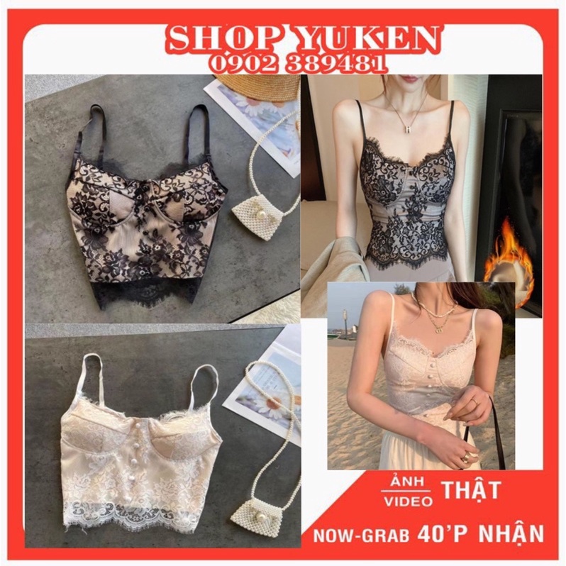 Áo lót ren nữ. Áo Bra ren croptop Có Mút Nâng Ngực Êm Nhẹ.