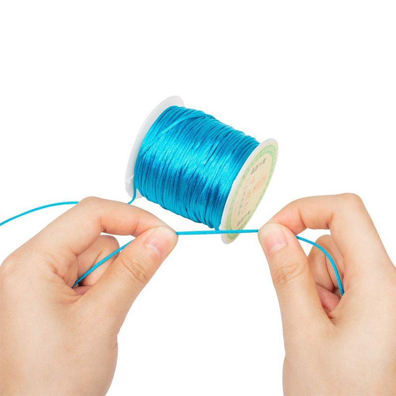 1roll Nylon Thread Rattail Satin Cord Pale Violet Red 1.0mm about 76.55 yards/roll