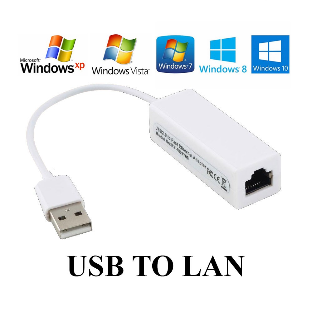 Cáp chuyển đổi USB sang cổng LAN (mạng RJ45) - Cable USB 2.0 to LAN