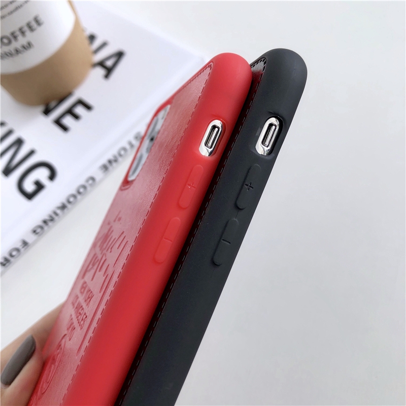 Ốp điện thoại bọc da PU mềm họa tiết Stussy 3D chống sốc cho IPhone 7 8 6 6S Plus 11 Pro Max XS Max X XR