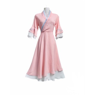 Đầm voan cosplay màu pastel