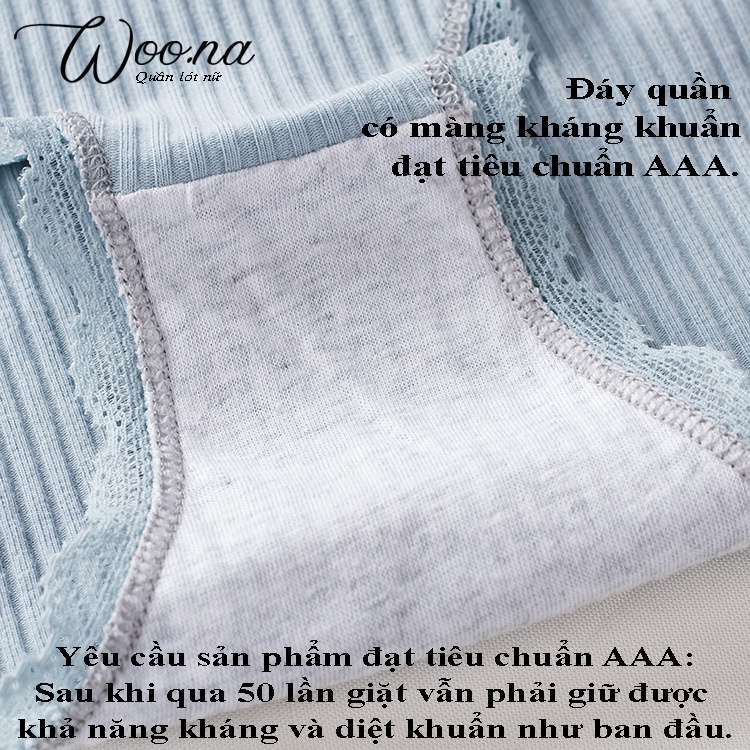 Quần lót nữ cotton gân tâm cạp lưới phối viền Size 38-58kg. Quần Lót nữ Kháng Khuẩn Trơn nhiều màu sexy. | BigBuy360 - bigbuy360.vn