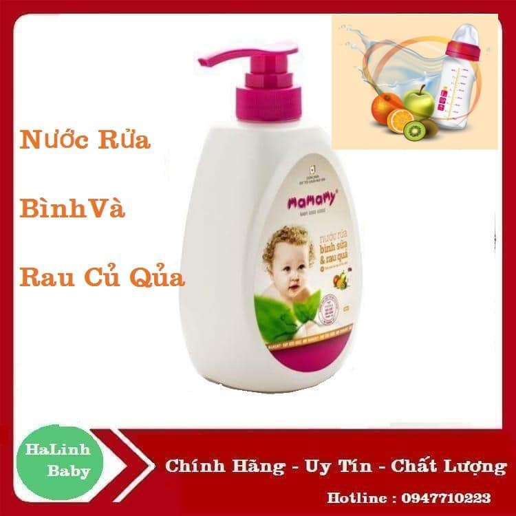 Nước Rửa Bình Sữa Và Rau Quả Mamamy (600ml).