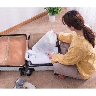 AWD LDOL1 Túi chứa Giày, đồ vật tư nhân sở hữu Dây Rút Đi du lịch - Trắng P044 16 22 [TD92]
