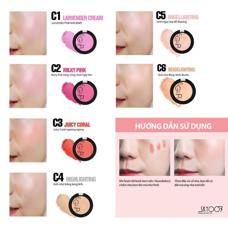 [Eglips] Phấn má hồng kem Apple fit creamy Blusher