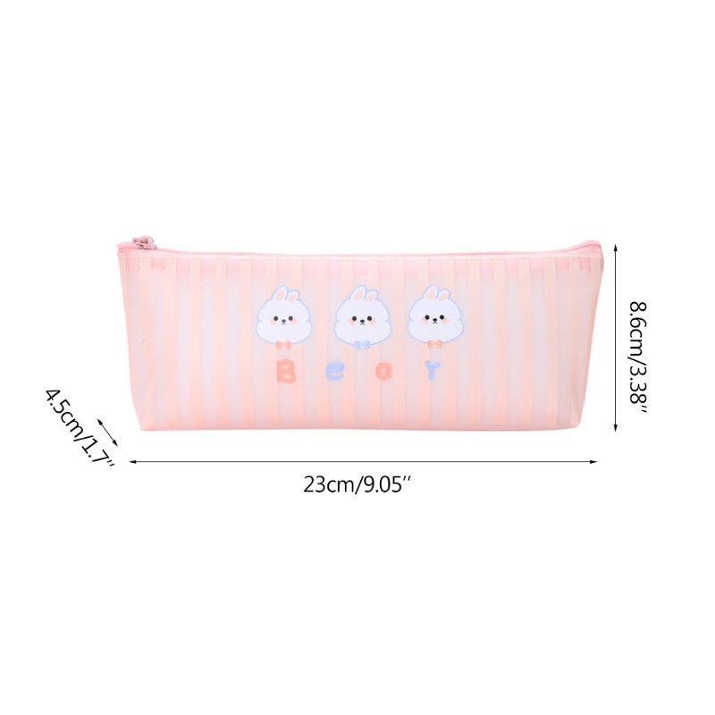 SEL Large Capacity Pencil Case Waterproof  Soft PU Pencil Bag Storage Pouch