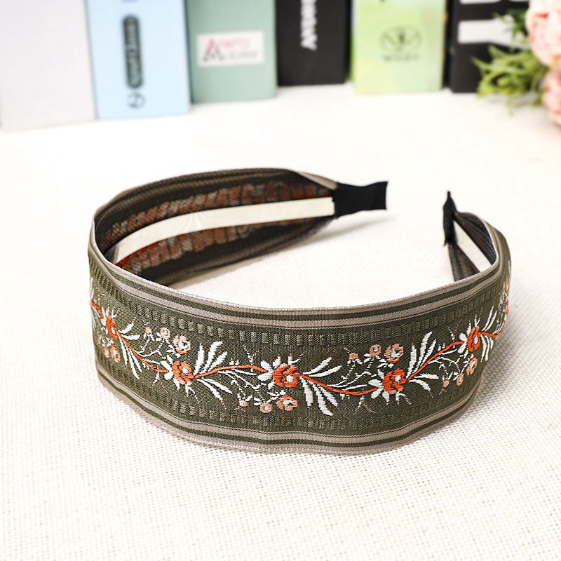 Băng đô cài tóc thiết kế kiểu thêu hoa xinh xắn dành cho nữ