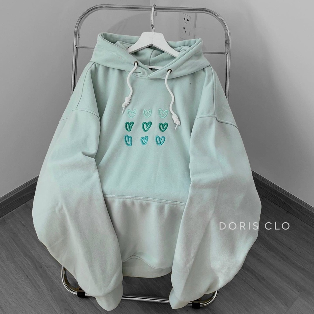 Áo hoodie unisex thêu họa tiết thời trang cao cấp, mẫu áo khoác nỉ chống nắng