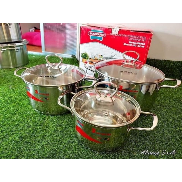 Bộ 3 nồi shunhouse SH 888