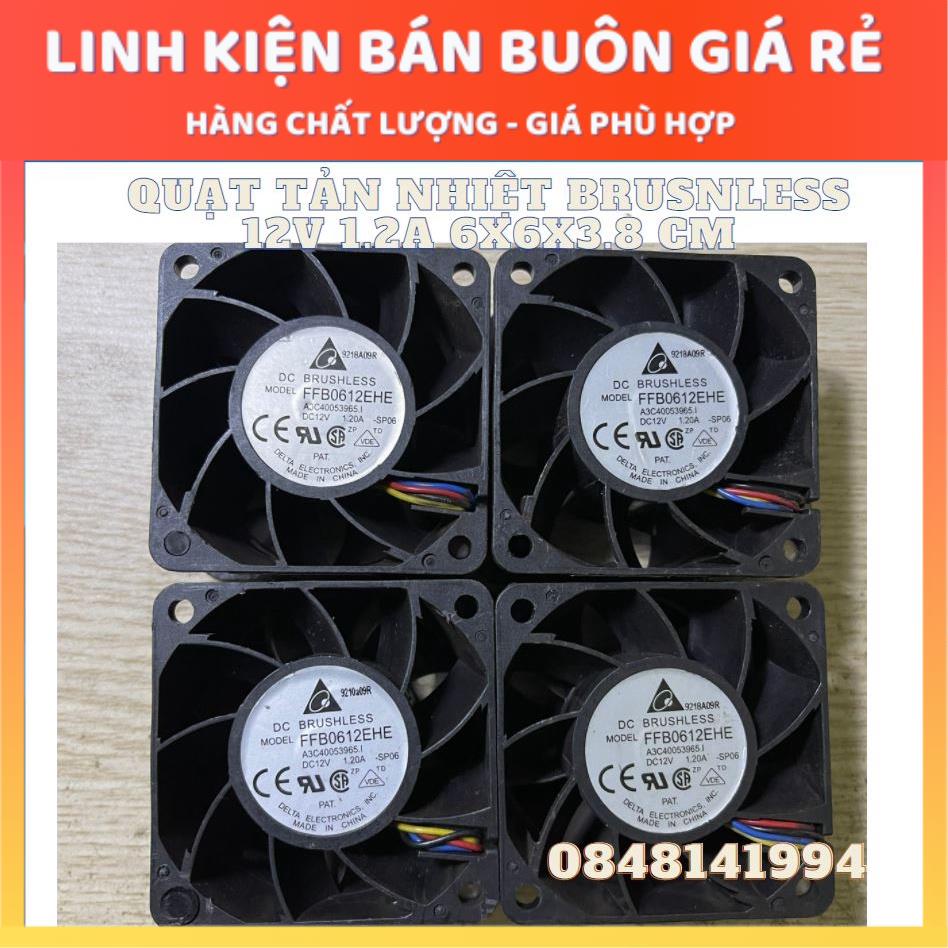 Quạt Phản lực - Tản Nhiệt 12V 1.2A Tháo Máy chính hãng brushless 6x6x3.8Cm