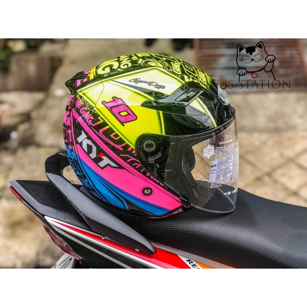 Nón bảo hiểm KYT 3/4 , Mũ bảo hiểm KYT 3/4 Venom Thitipong hàng chính hãng