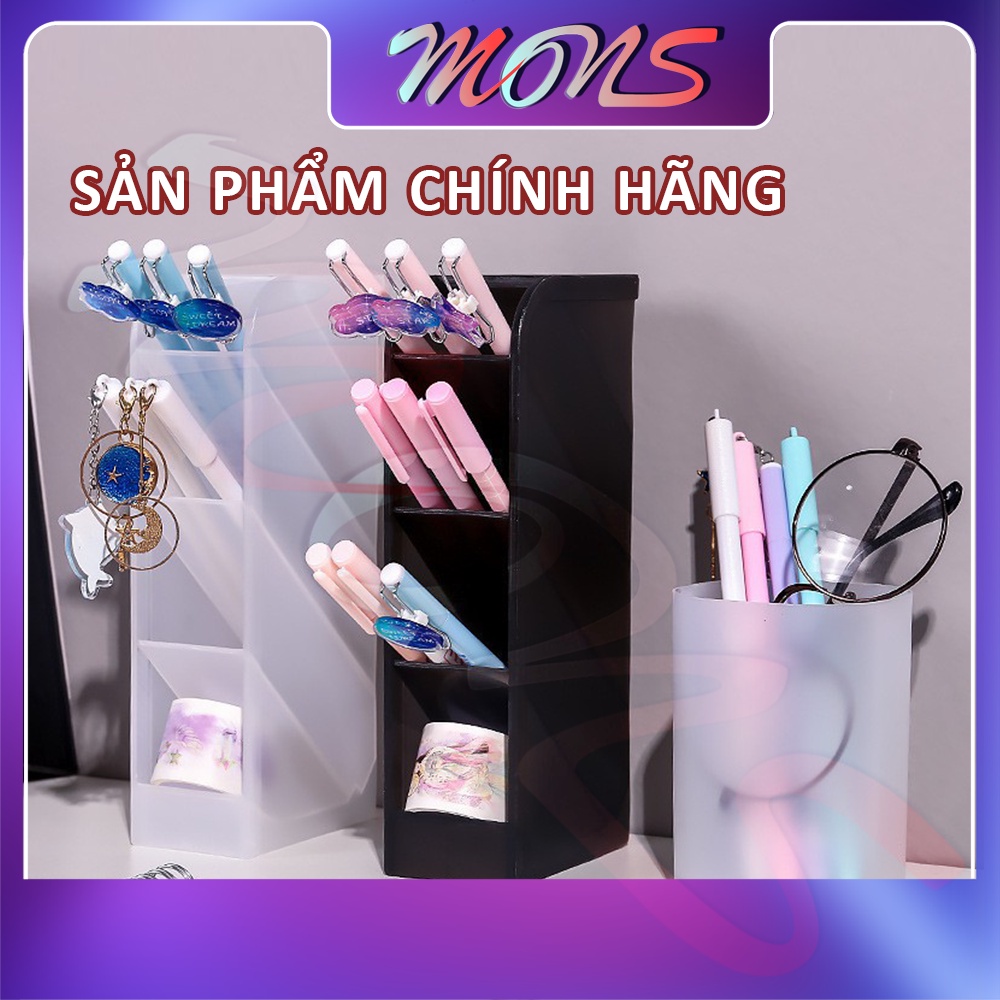 Giá Đựng Bút 4 Tầng - Giá Đựng Mỹ Phẩm, Son, Cọ Trang Điểm Để Bàn Siêu Tiện Lợi - Mons Decor