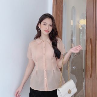 Áo sơ mi nữ vải bóng kính siêu hot