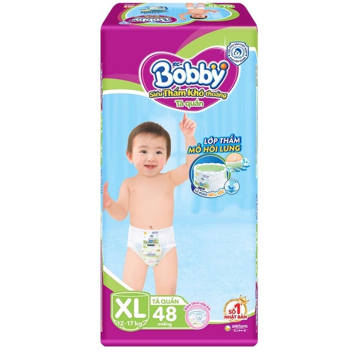 Tã Quần Bobby Size XL48 cho bé 12 - 17kg