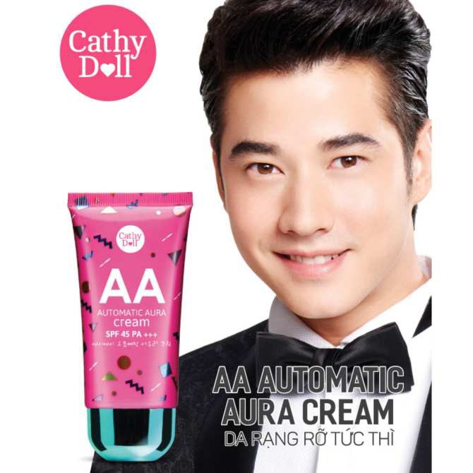 KEM NỀN CATHY DOLL AA AUTOMATIC AURA CREAM SPF45 PA 50G CHÍNH HÃNG - 3399