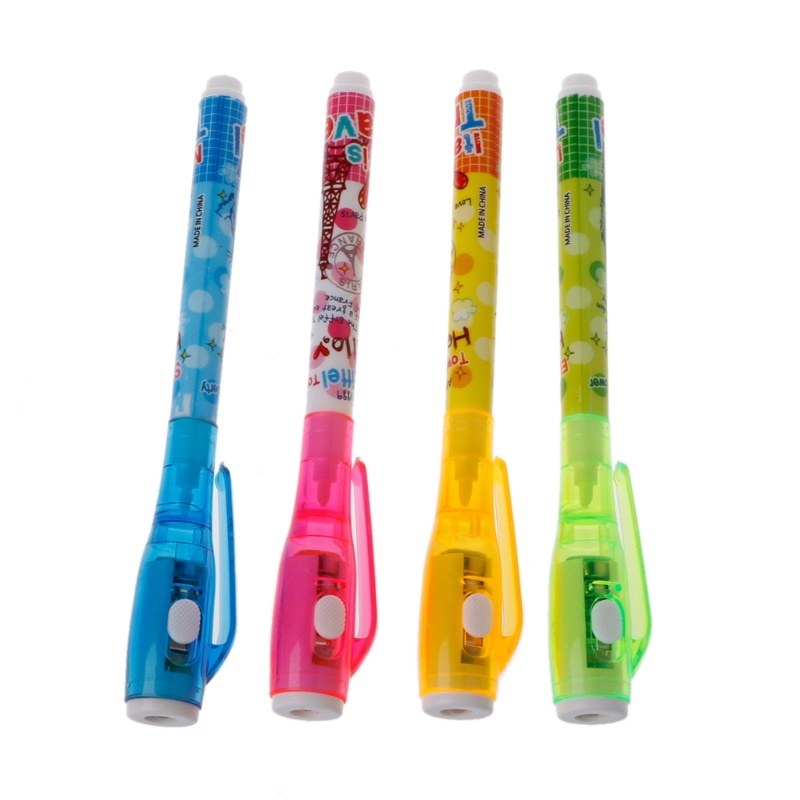 Set 4 bút mực tàng hình có đèn thần kì cho bé
