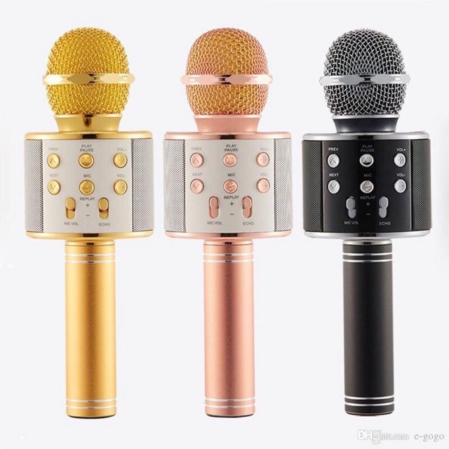 Micro hát Karaoke Bluetooth kèm loa 3in1 WS-858