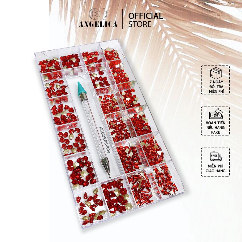 Khay Đá Nail Chân Bằng Chân Lưới Kèm Phụ Kiện Làm Móng ANGELICA KCB KCBDK