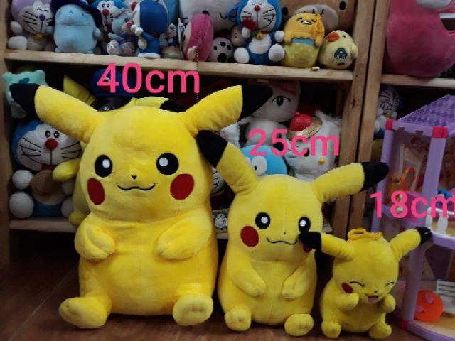 Pikachu size trung to 40cm, like new 99%,  bao hàng đẹp, sạch, thơm💟💟💟
