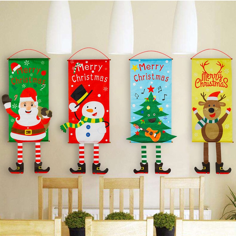 Tranh treo trang trí chủ đề Giáng sinh 115x 40cm