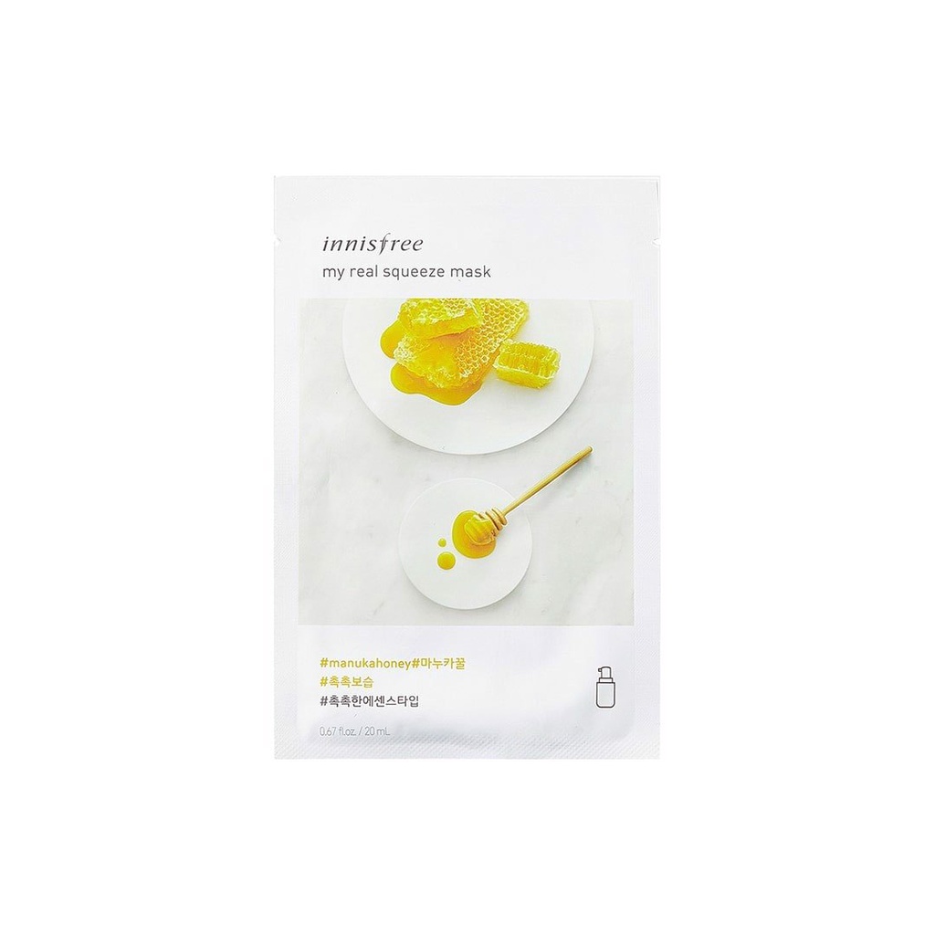 Mặt nạ giấy inisfree My Real Squeeze mask cấp ẩm dưỡg trắng da
