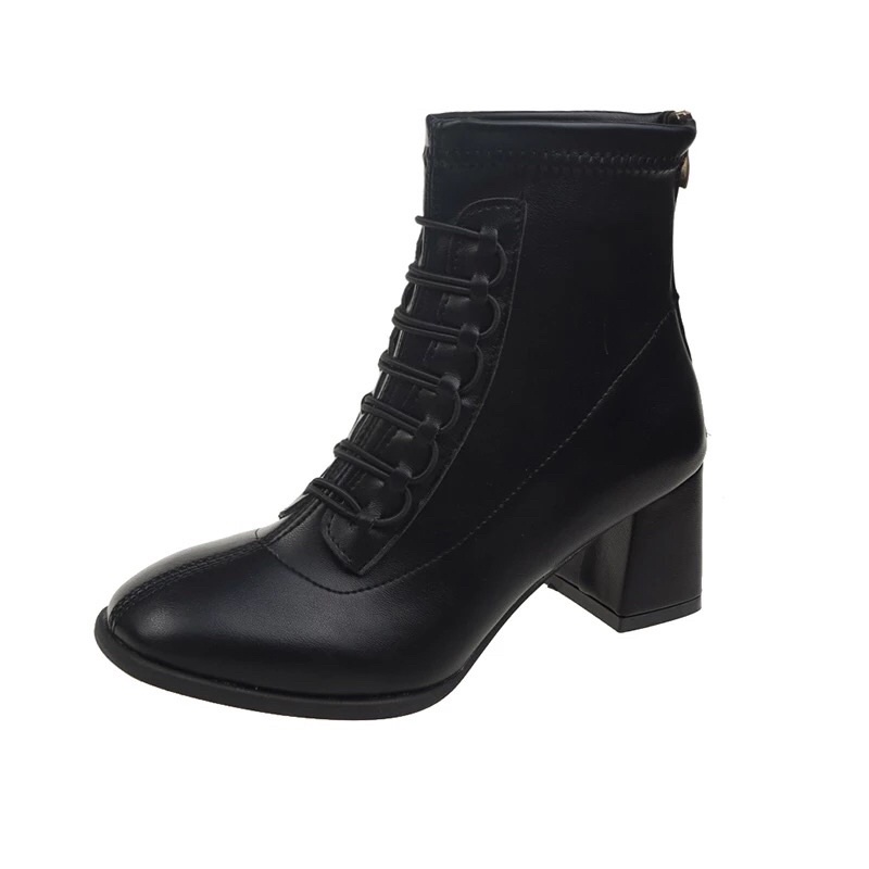 BOOT DA CAO CỔ DA LÌ SIÊU ĐẸP BỐT LÓT LÔNG GÓT VUÔNG