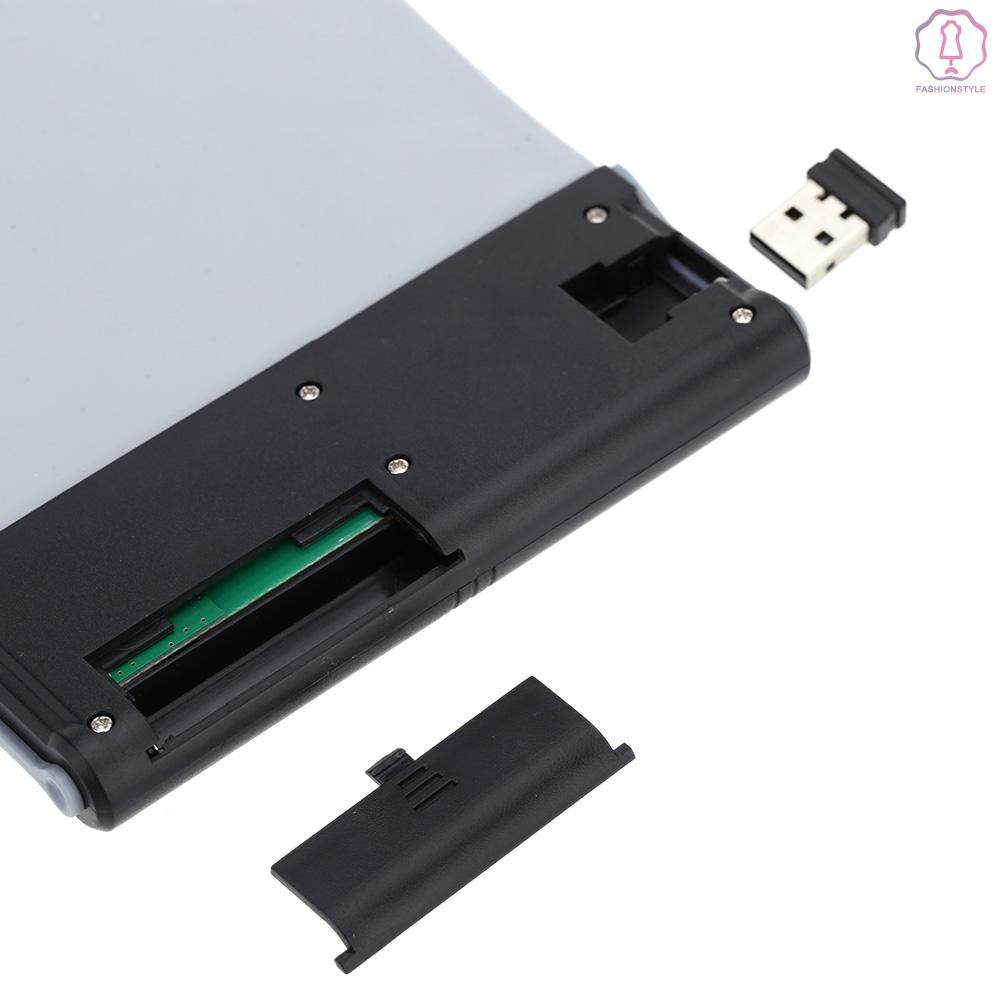 Bàn phím cuộn không dây bằng silicone mềm kháng nước cổng USB cầm tay tiện lợi 2.4 cho laptop máy tính