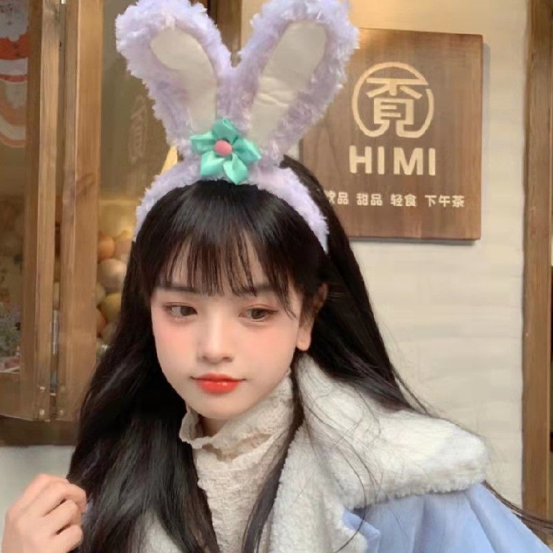 Băng Đô Nơ Lông Nhung Kuromi Làm Phụ Kiện Chụp Ảnh Halloween Dễ Phối Đồ
