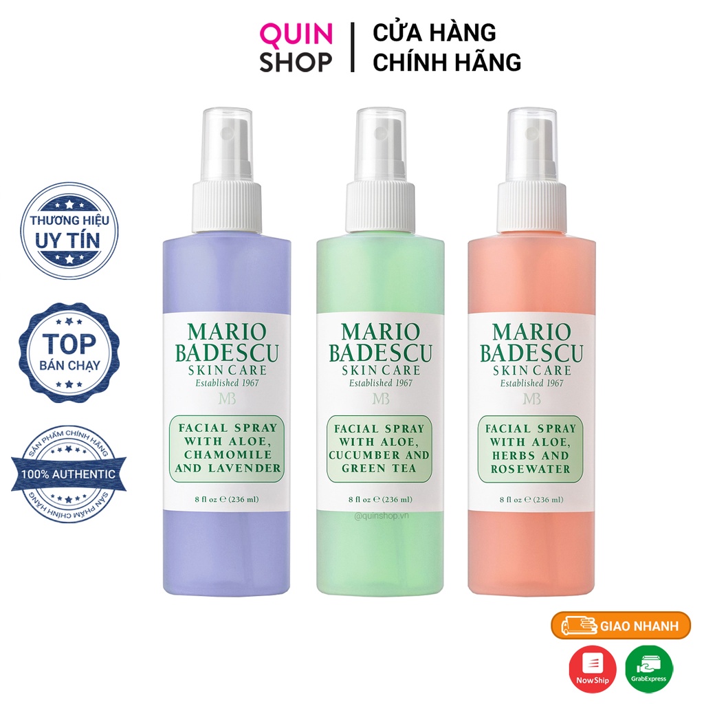 Nước Cân Bằng Da Dạng Xịt Mario Badescu Facial Spray Toner