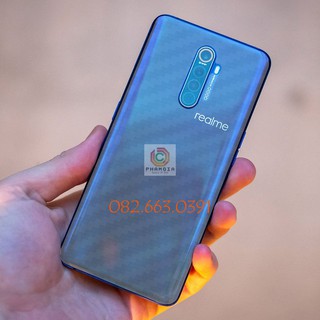 Miếng dán mặt lưng skin carbon cho các dòng Realme X2 5 3 2 Pro XT 730G Q 3i X C2 C1 2019 2018 U1   CACBON