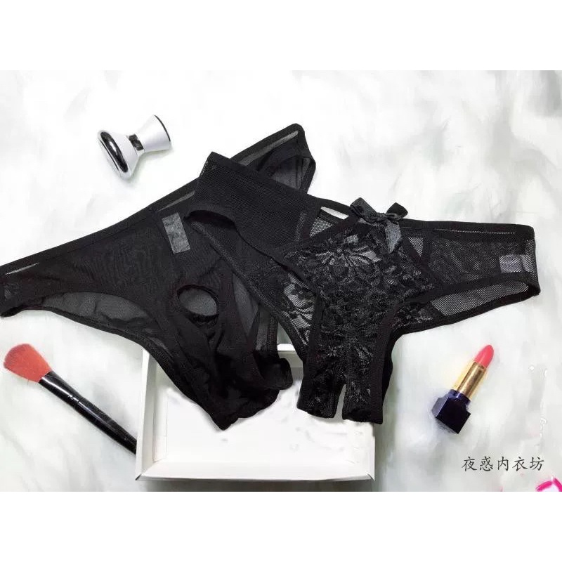 Quần lót cặp nam nữ ren lọt khe cực sexy hàng order quảng châu