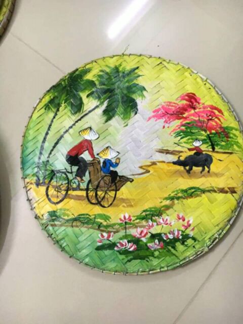 Mẹt tre vẽ tranh phong cảnh đủ màu sắc