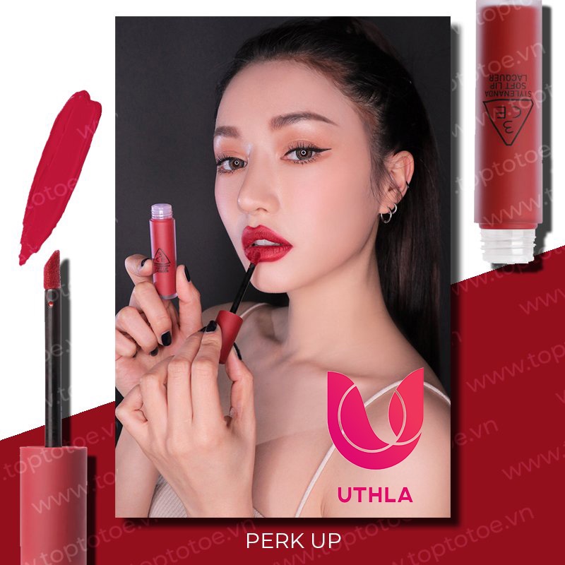 Son Kem Lì 3CE Soft Lip Lacquer #NULL SET( Cam Cháy Trầm) Hàn Quốc Chính Hãng