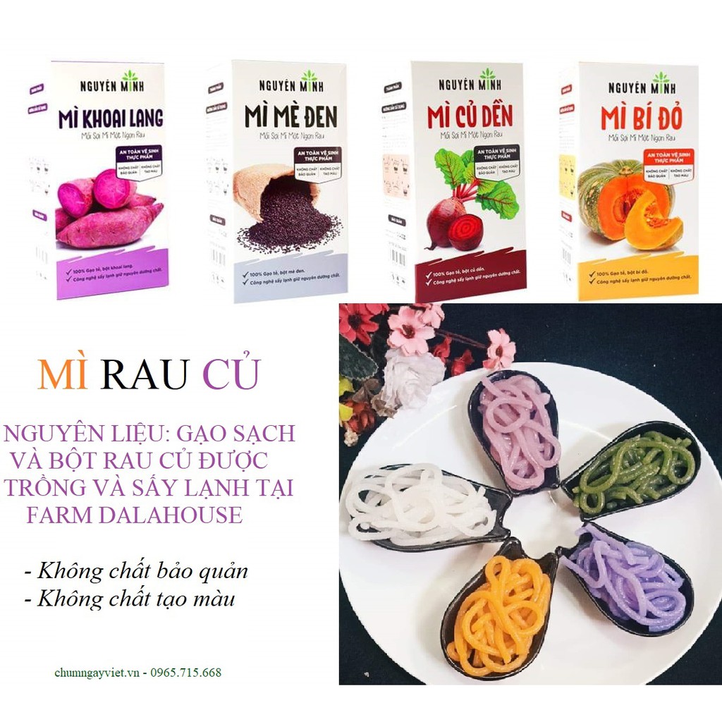 Mì/Bún Rau Củ Nguyên Minh  - Từ gạo và bột rau củ giàu dinh dưỡng