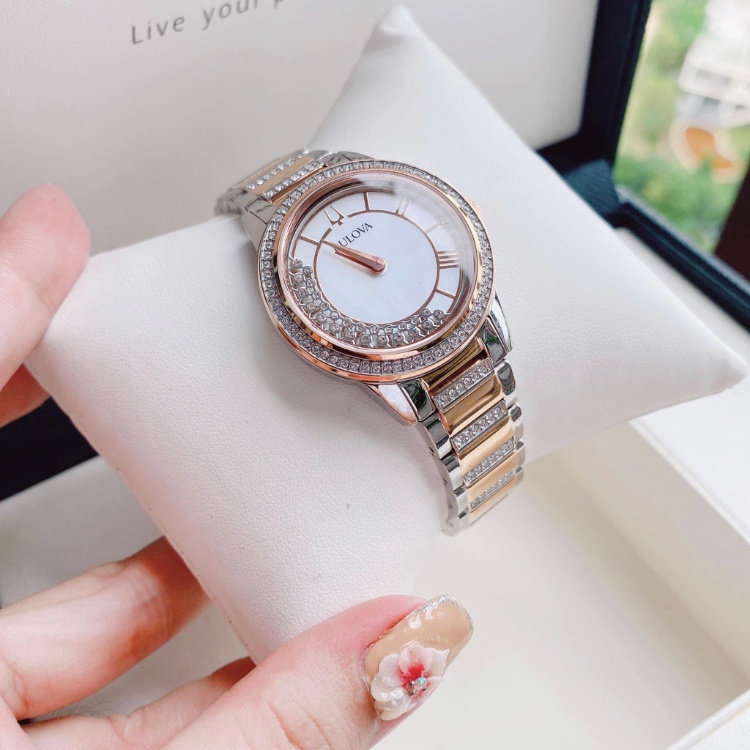 Đồng hồ nữ BULOVA dây thép cao cấp tone demi model 98L246