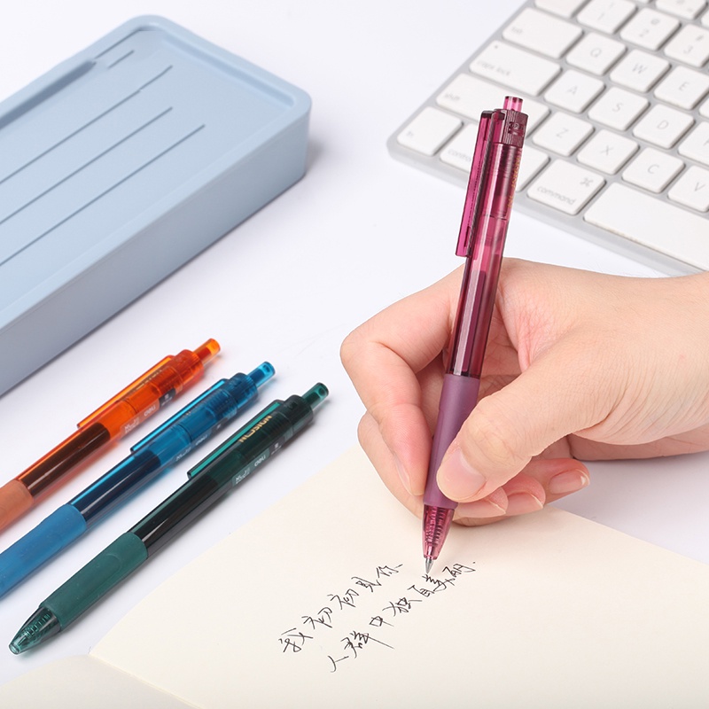 Bút bi bấm nhiều màu dễ thương 0.5mm MỰC ĐEN