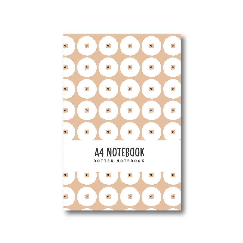 Sổ tay A4 Crabit - Dotted Notebook - Đồng xu nâu - ruột dot